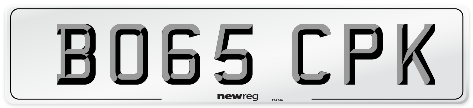BO65 CPK Number Plate from New Reg